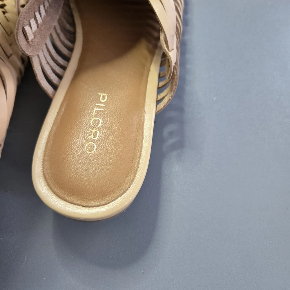 Pilcro Beige Woven Mules - Picture 12 of 15